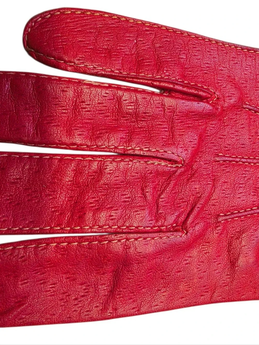 Vintage Nolan Red Leather Gloves S